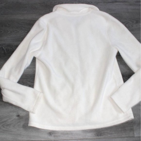 Exertek Womens Fleece Sweatshirt/Jacket With Pockets-Cream-Size Large-GUC - Picture 7 of 7